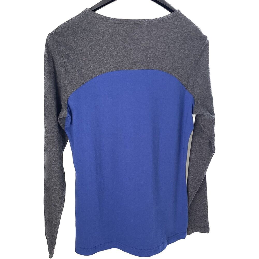 Ole Miss Cutter & Buck Medium Long Sleeve Men’s Tee Blue & Gray With Logo NWT - Picture 2 of 8